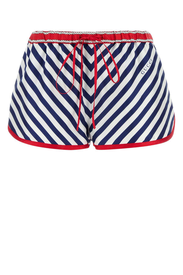 Gucci Heritage 100% Silk bermuda shorts in multicolor