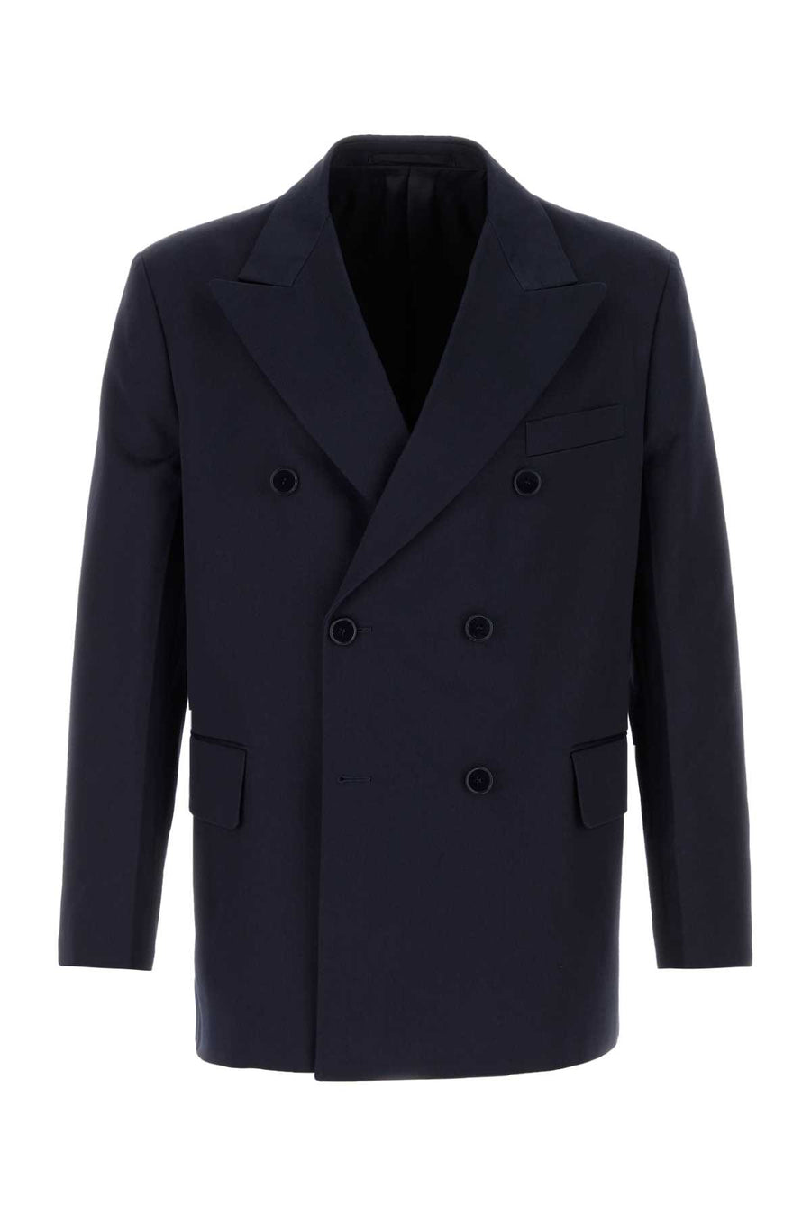 Prada Exterior: 100% Cotton; Lining: 100% Recycled cupro blazer in navy