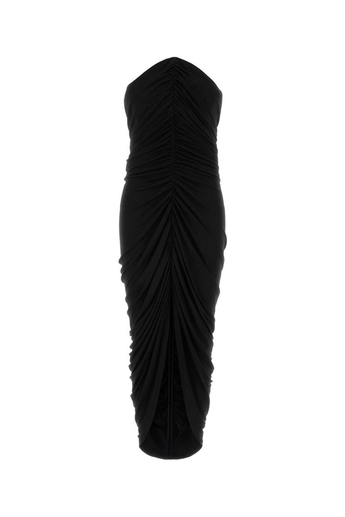 Black Stretch Viscose Dress Abiti