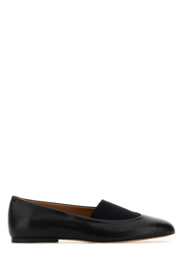 Jil Sander 100% Leather (calf) with 68% polyamide flat in black