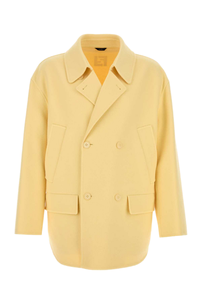 Yellow Flannel Blazer Crema Exterior: Virgin Wool Giacche E Gilet