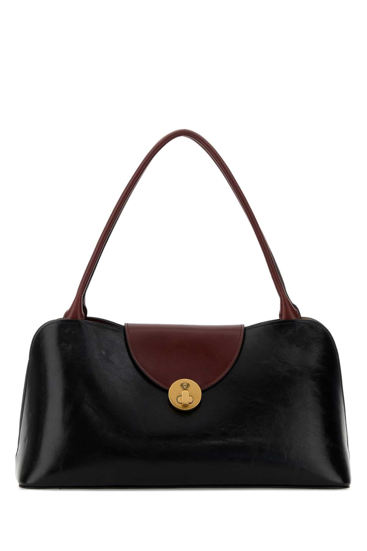 Black Leather Medium Shoulder Bag Blackrosewood Borse A Mano