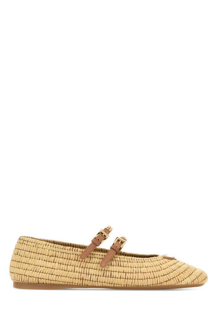 Raffia Ballerinas Naturale 1 Ballerine