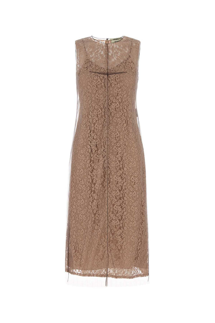 Biscuit Lace Dress Pink Abiti