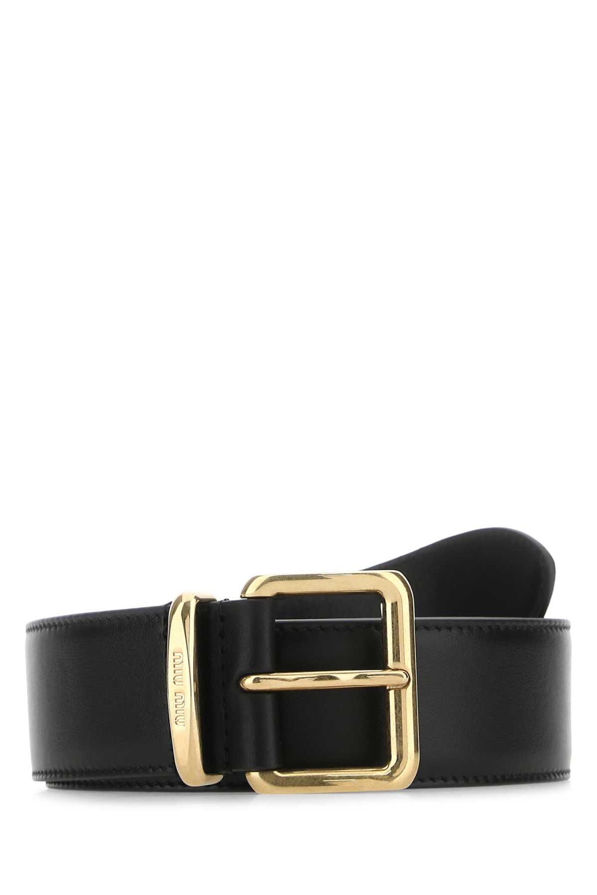 Black Vitello Cinture