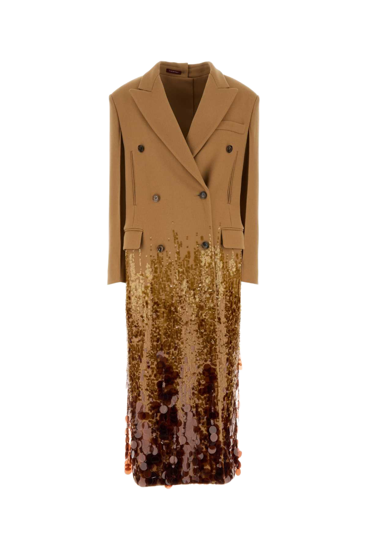 Camel Wool Coat Camelmix Cappotti