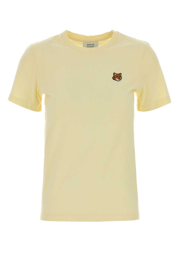 Maison Kitsune Head 100% Cotton t-shirt in yellow