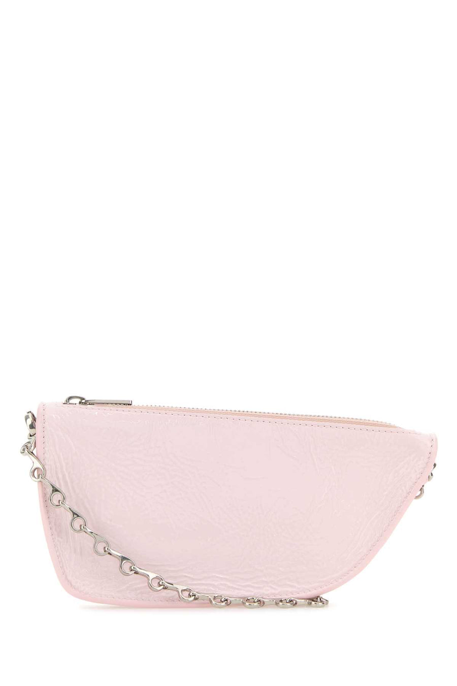 Burberry Exterior: 100% Leather; Lining: 100% Leather; Finishing: Silver metal clutch in pink