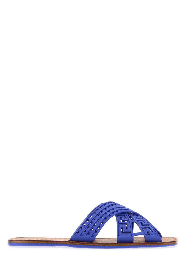 Versace Exterior: 100% Rubber sandal in blue