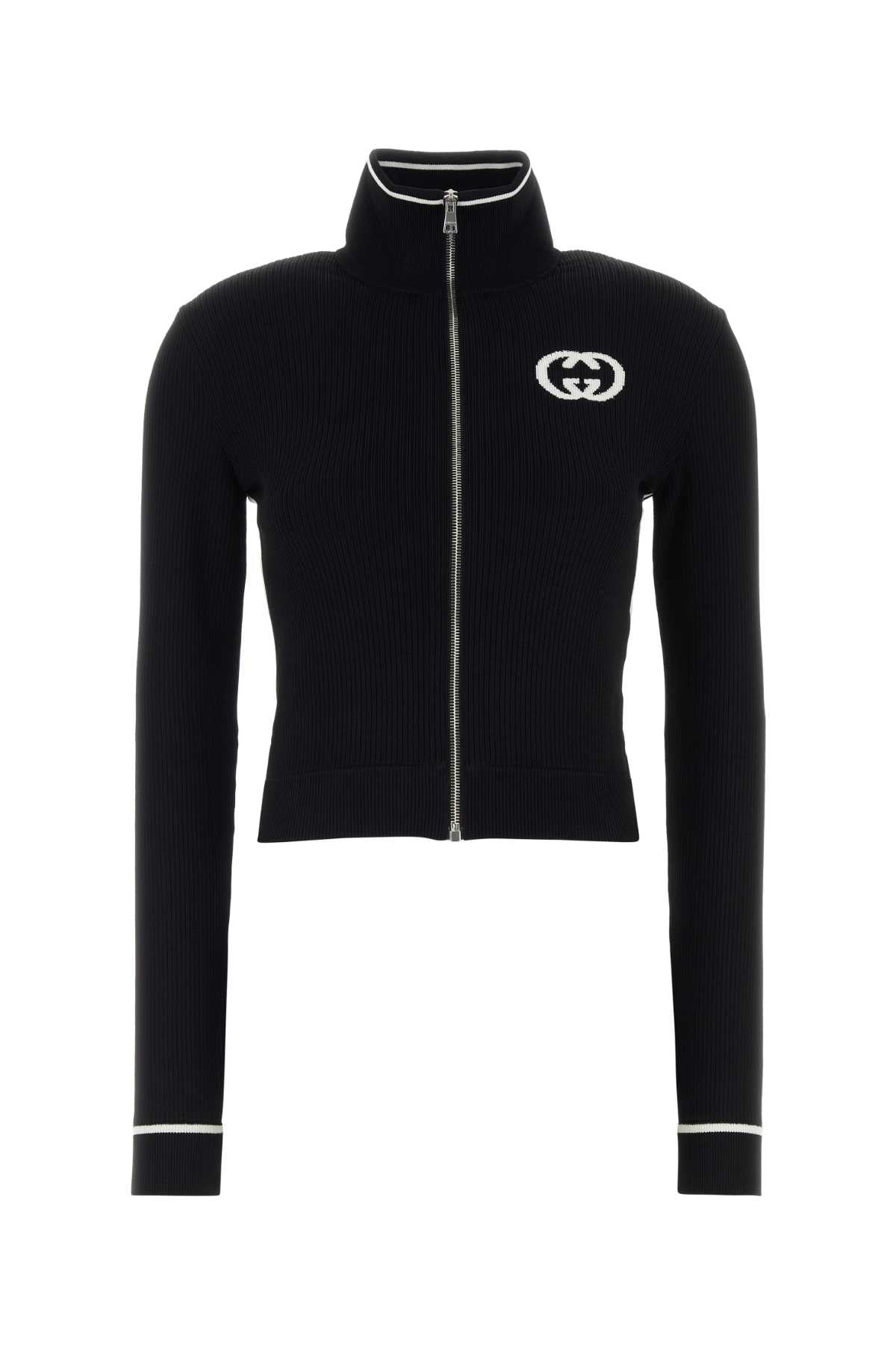 Black Viscose Blend Cardigan Blacknaturale Non Def. Maglie