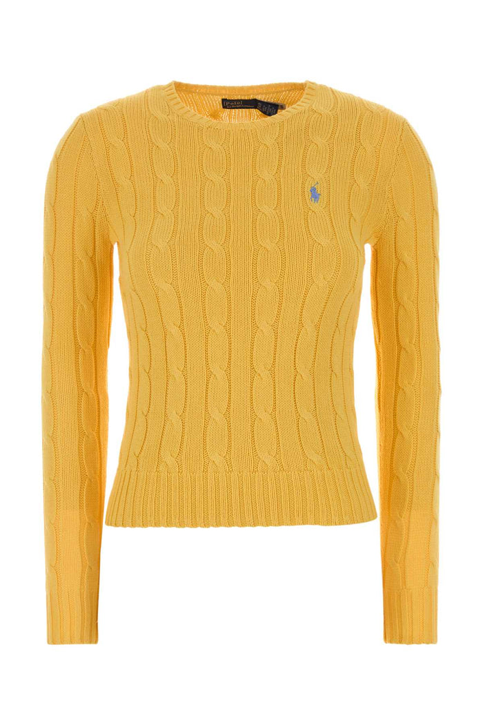 Dark Yellow Cotton Sweater 507 Exterior: Maglieria