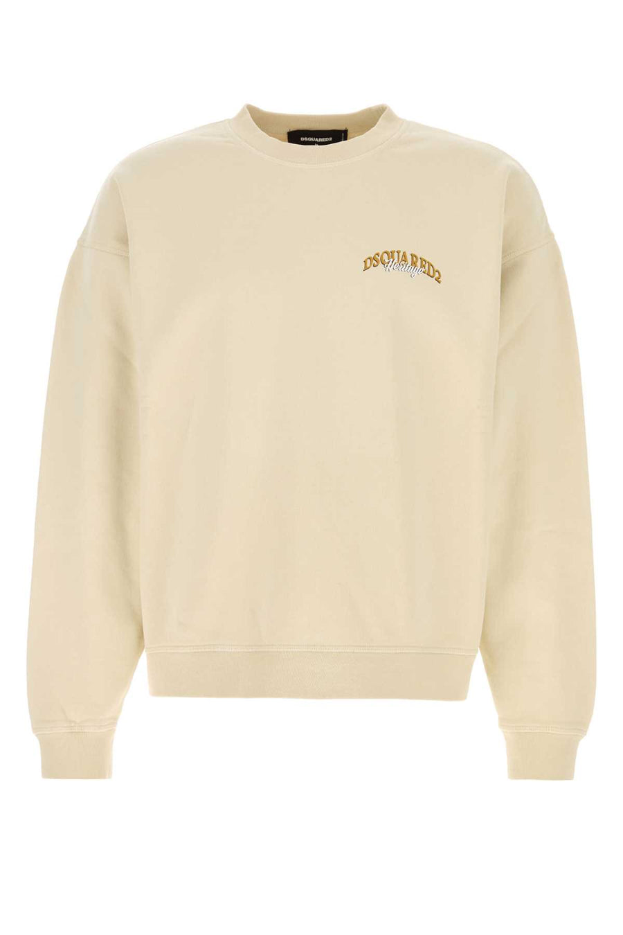 Dsquared2 Crewneck 100% Cotton sweatshirt in beige