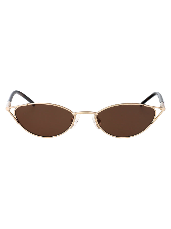 Am0563s Gold-havana-brown Metal Sunglasses