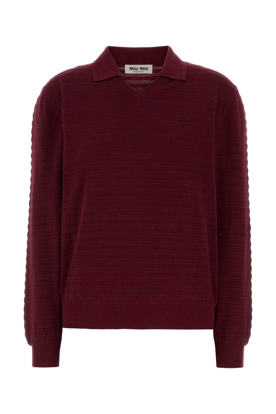 Miu Miu 100% Cotton sweater in burgundy