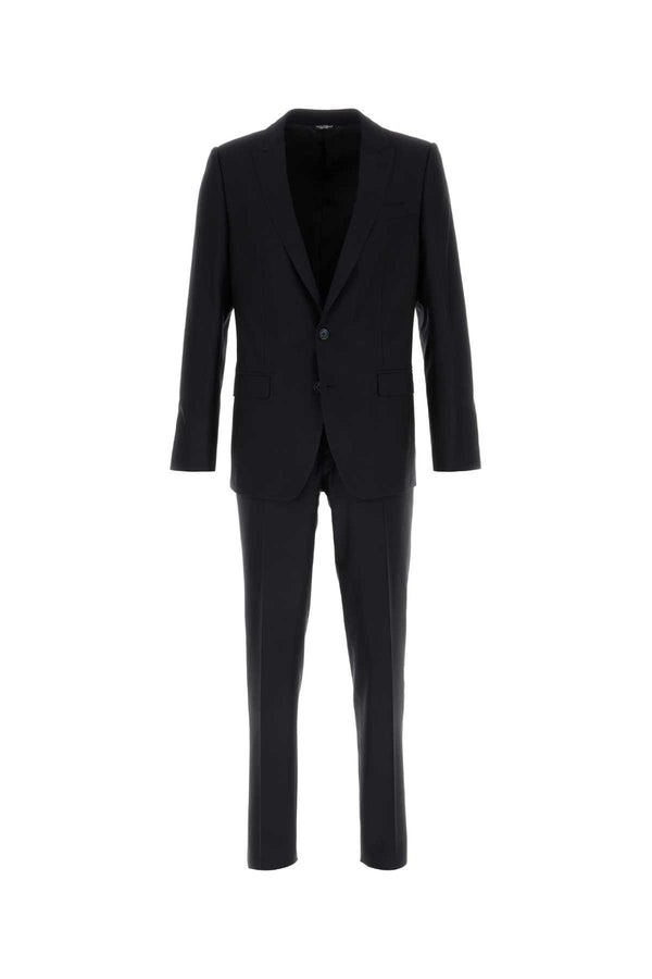 Dolce & Gabbana Exterior: 82% Wool 18% Silk; Lining: 100% Viscose suit in blue