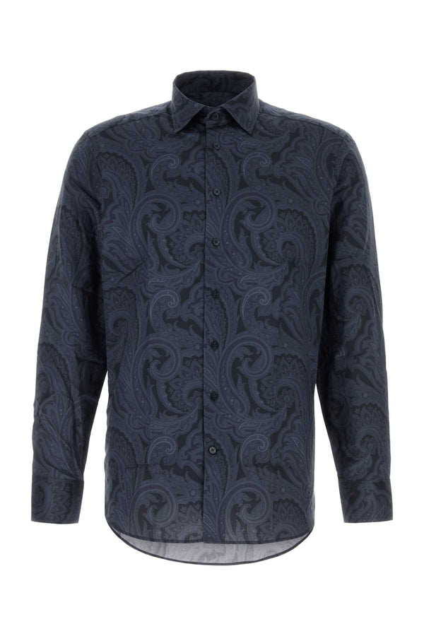 Etro Wear 100% Cotton shirt in navy