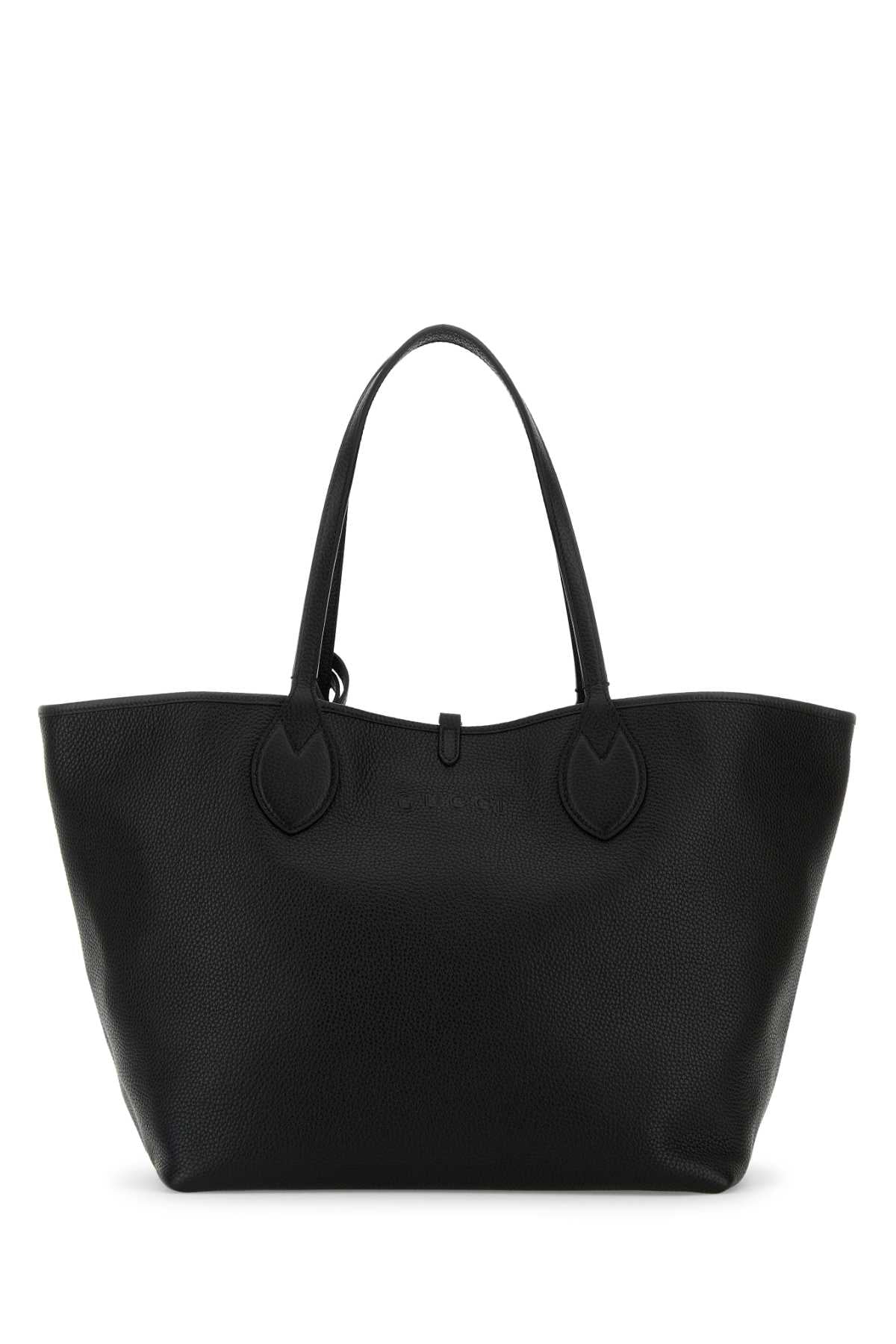 Black Leather Reversible Shopping Bag Borse A Mano
