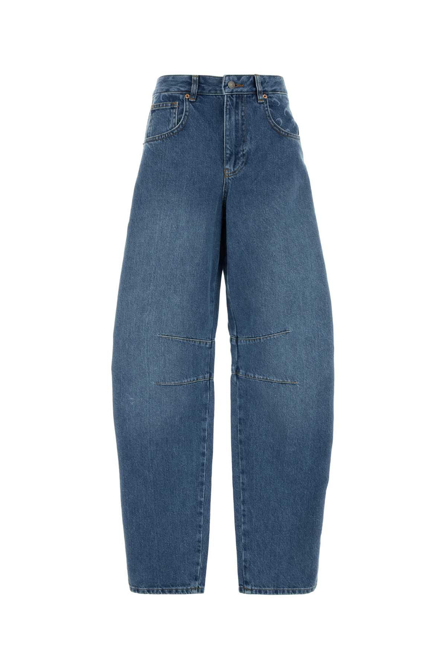 Marine Serre Denim 100% Cotton jeans in blue