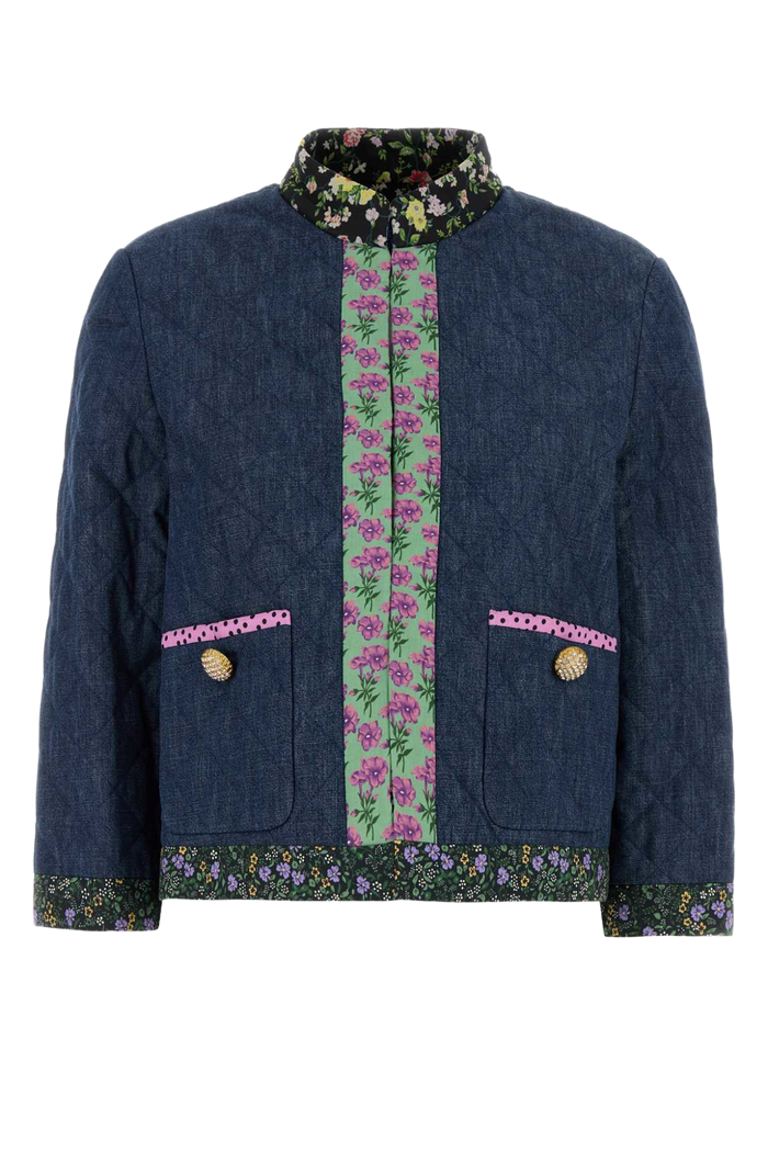 Blue Chambray Blazer Blumedio Giacche E Gilet
