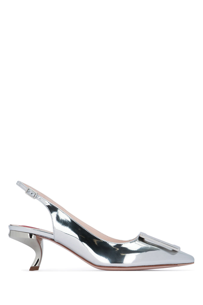 Virgule Sling Back Dec 55 Argento Mocassini