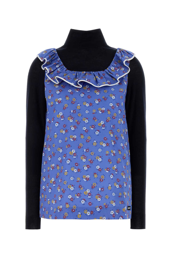 Miu Miu 100% Cotton (exterior) blouse in blue