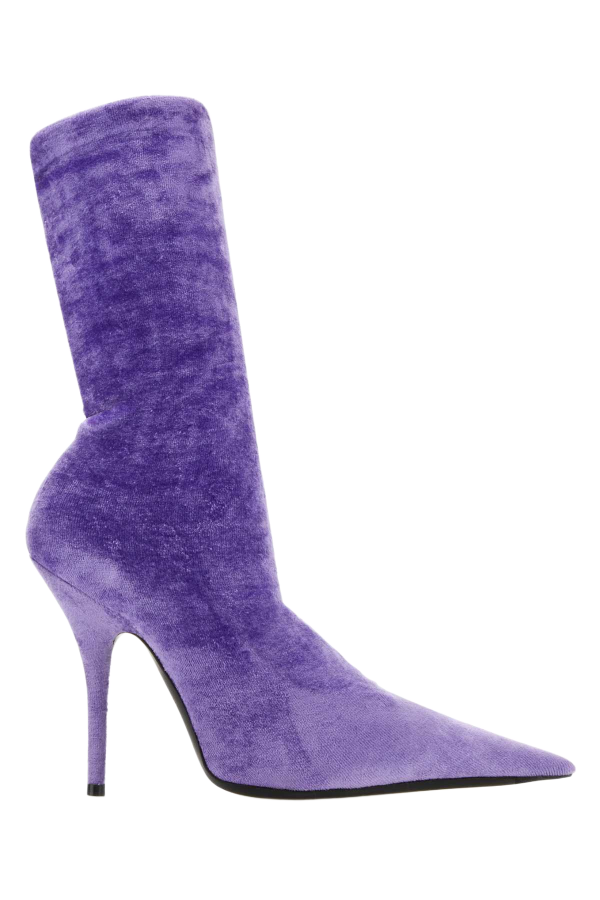 Lilac Velvet Knife Ankle Boots 5001 Stivali
