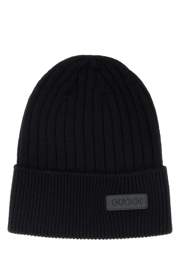 Gucci Anchor Wool fabric beanie in black