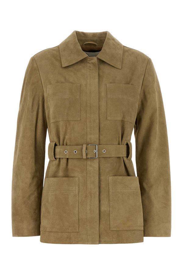 Tory Burch Suede Exterior: 100% Ovine leather; Lining: 100% Viscose jacket in beige