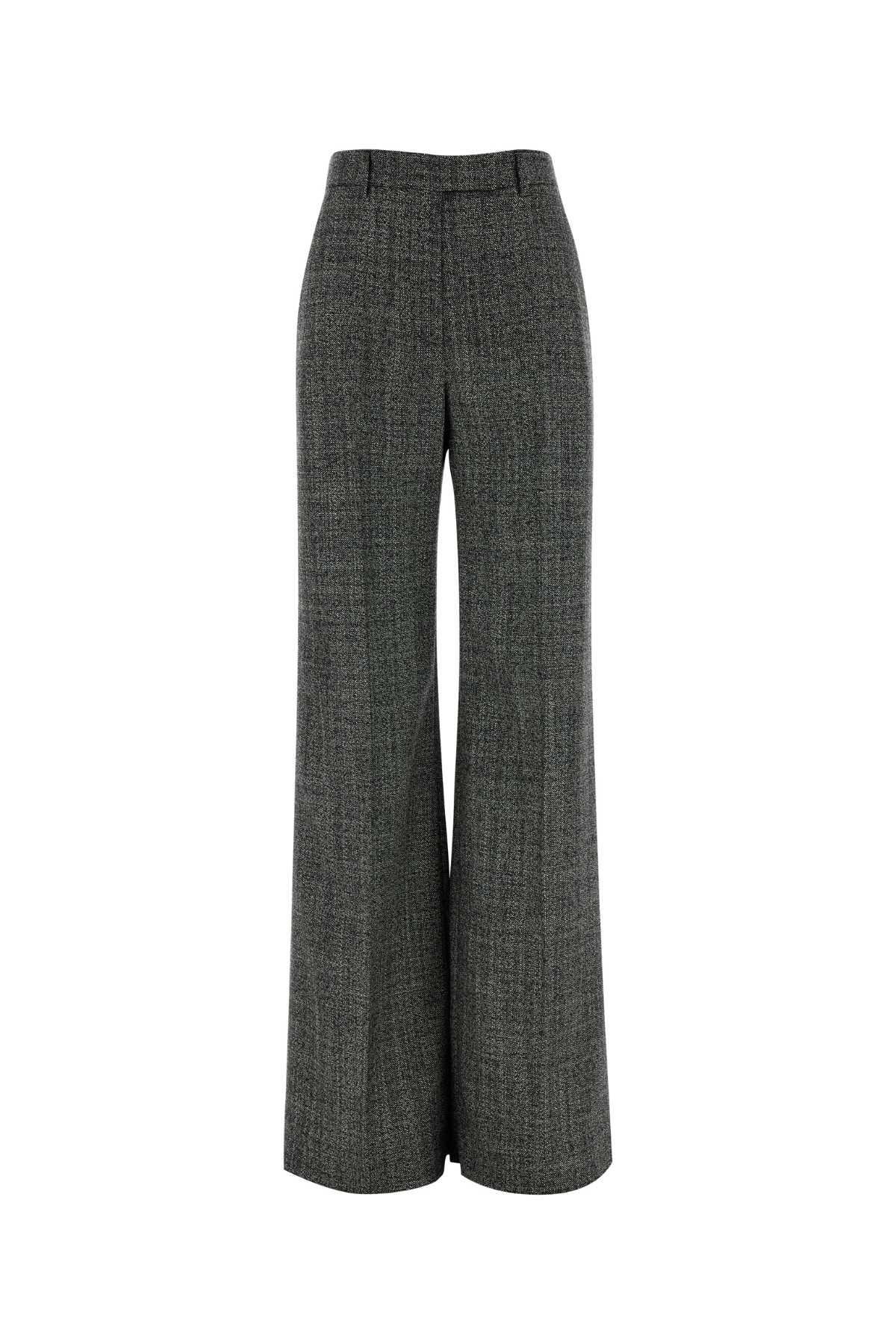 Two-Tone Wool Palazzo Pant Bianconero Exterior: Virgin Pantaloni