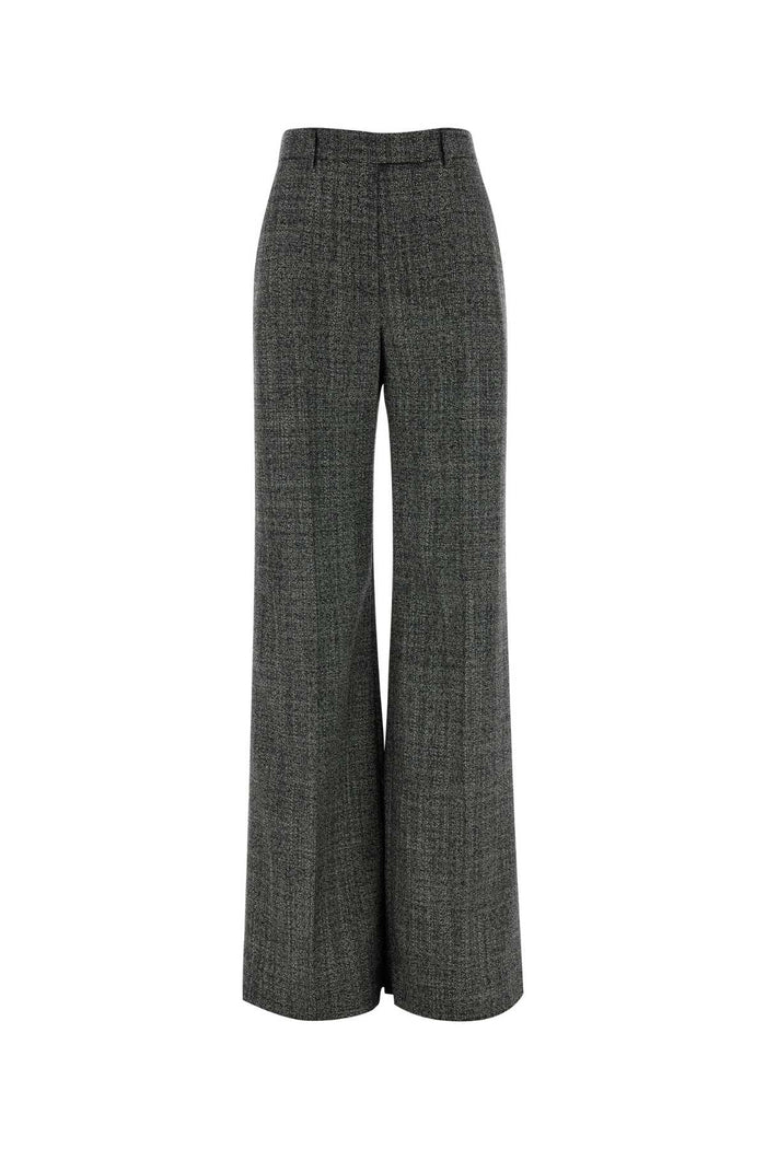 Two-Tone Wool Palazzo Pant Bianconero Exterior: Virgin Pantaloni