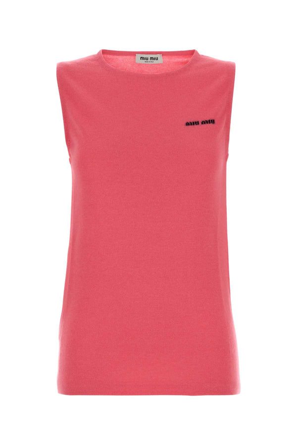 Miu Miu 30% silk tank top in pink