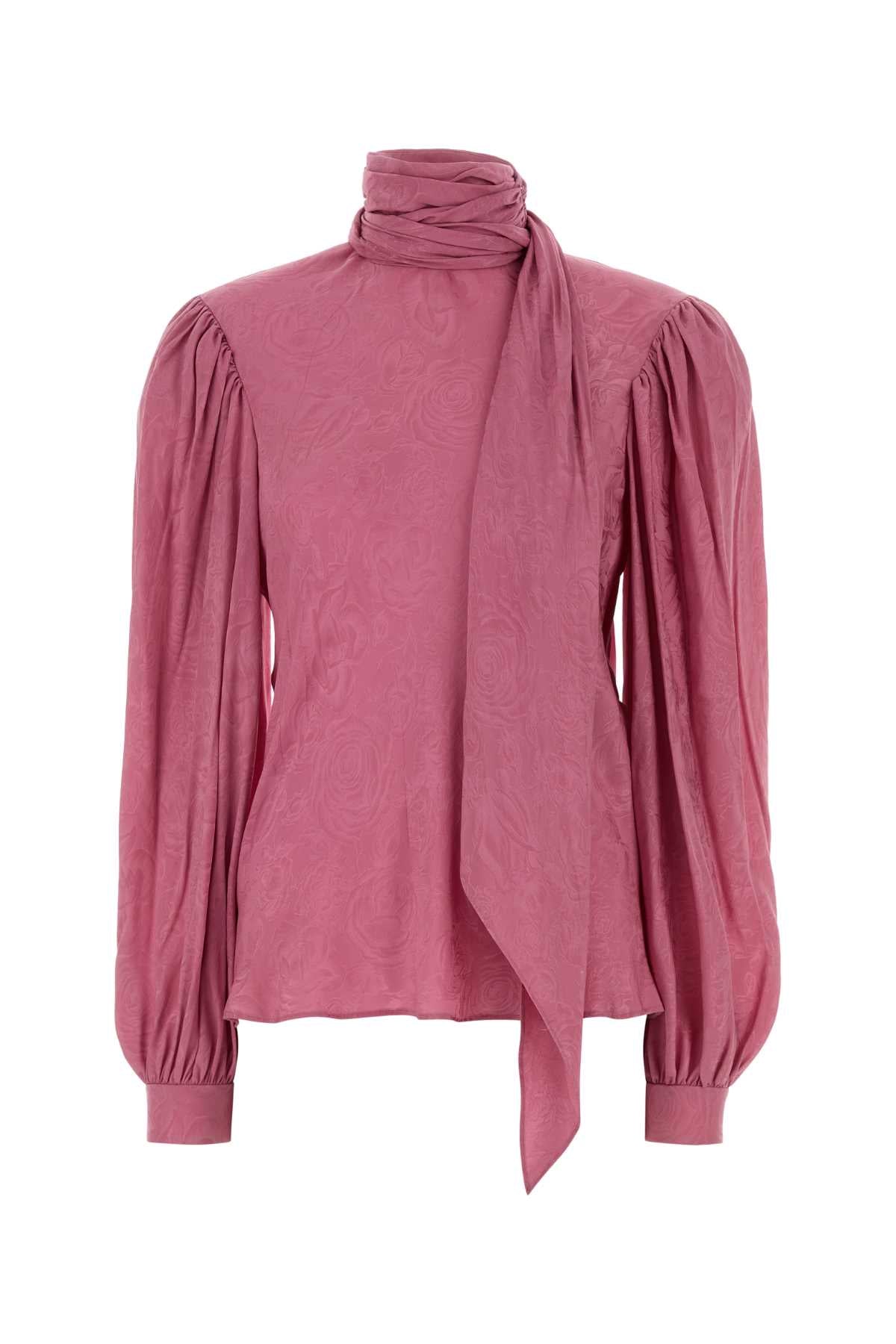 Fuchsia Twill Blouse 6095 Silk Maglie