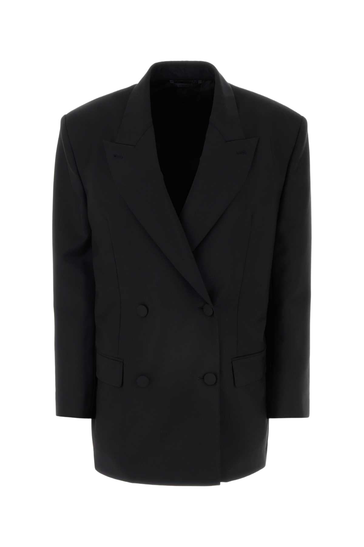 Black Wool Blend Oversize Blazer Giacche E Gilet