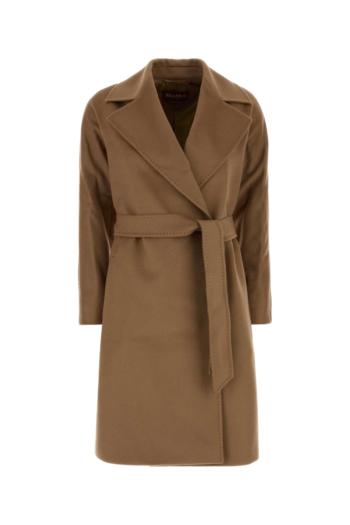 Camel Wool Dravenna Coat Cammello Cappotti