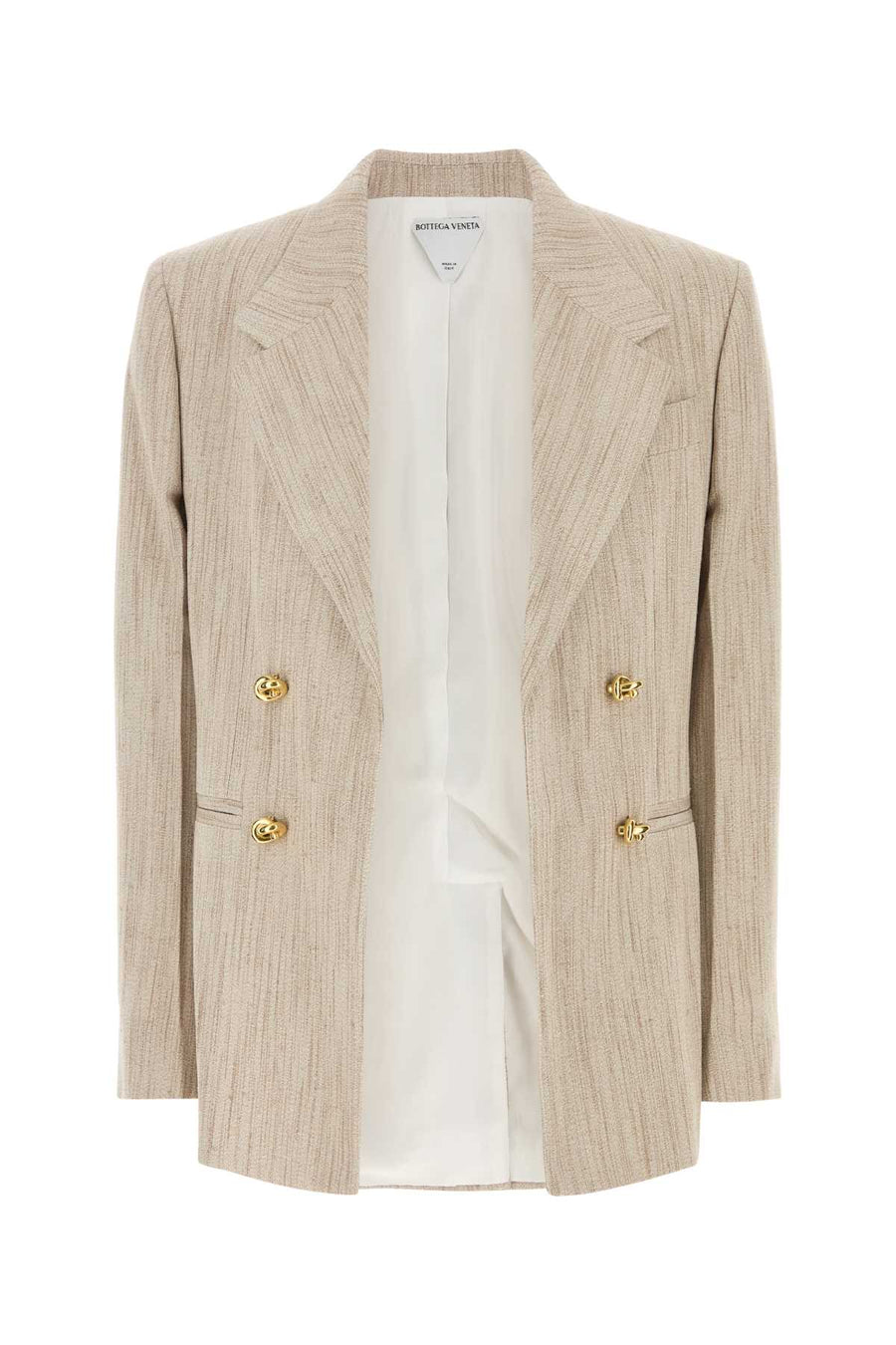 Bottega Veneta Fiammata Exterior: 56% Viscose blazer in beige