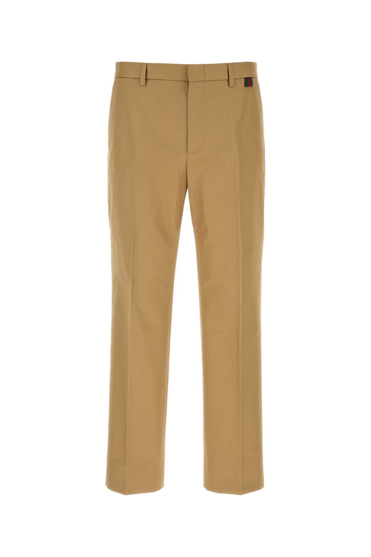 Beige Cotton Pant Bisque Pantaloni