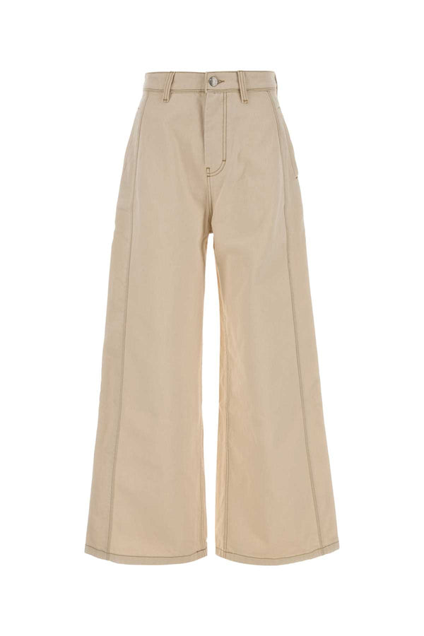 AMI Paris Wide 100% Cotton jeans in beige