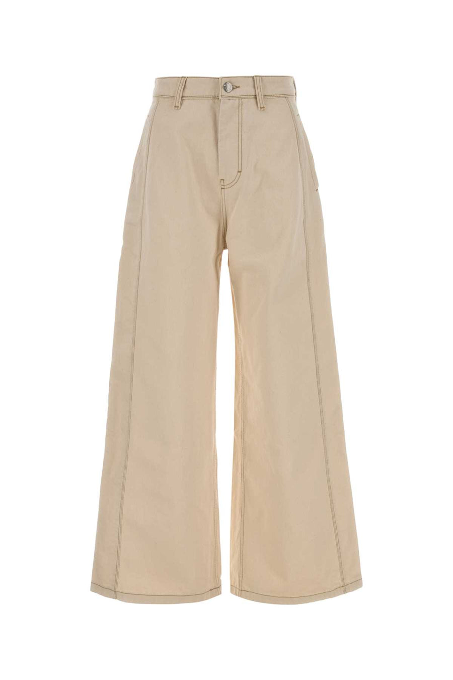 AMI Paris Wide 100% Cotton jeans in beige