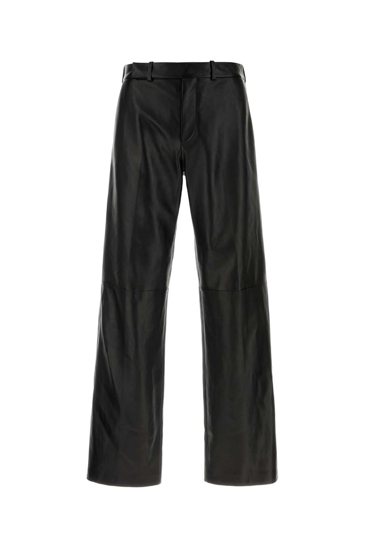 Black Nappa Leather Pant Exterior: Lamb Pantaloni