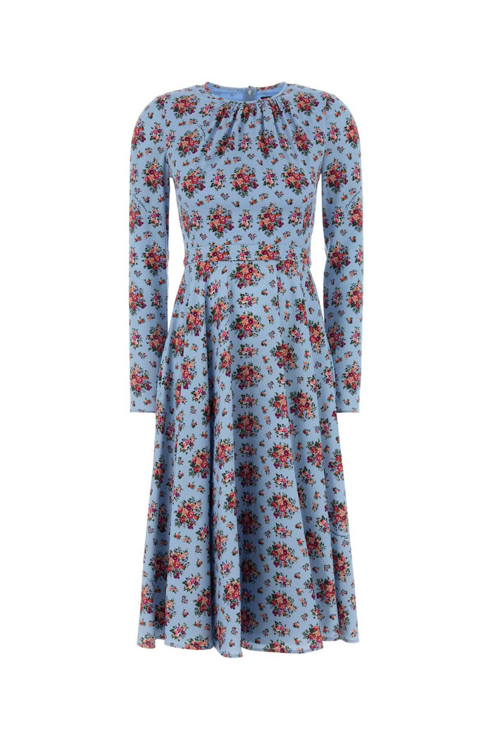 Printed Charmeuse Dress Mazzolinifiorifcel Exterior: Silk Elastane Abiti