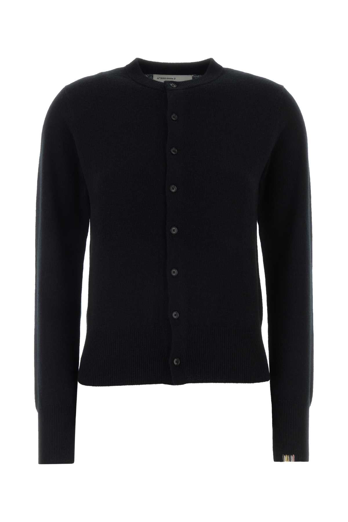 Black Cashmere Little 2 Cardigan Raven Exterior: Maglieria
