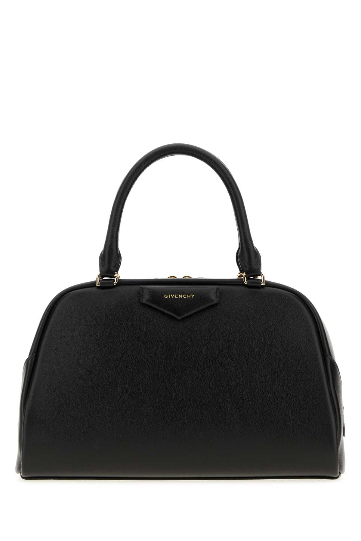 Black Leather Medium Antigona East-West Soft Handbag Borse A Mano