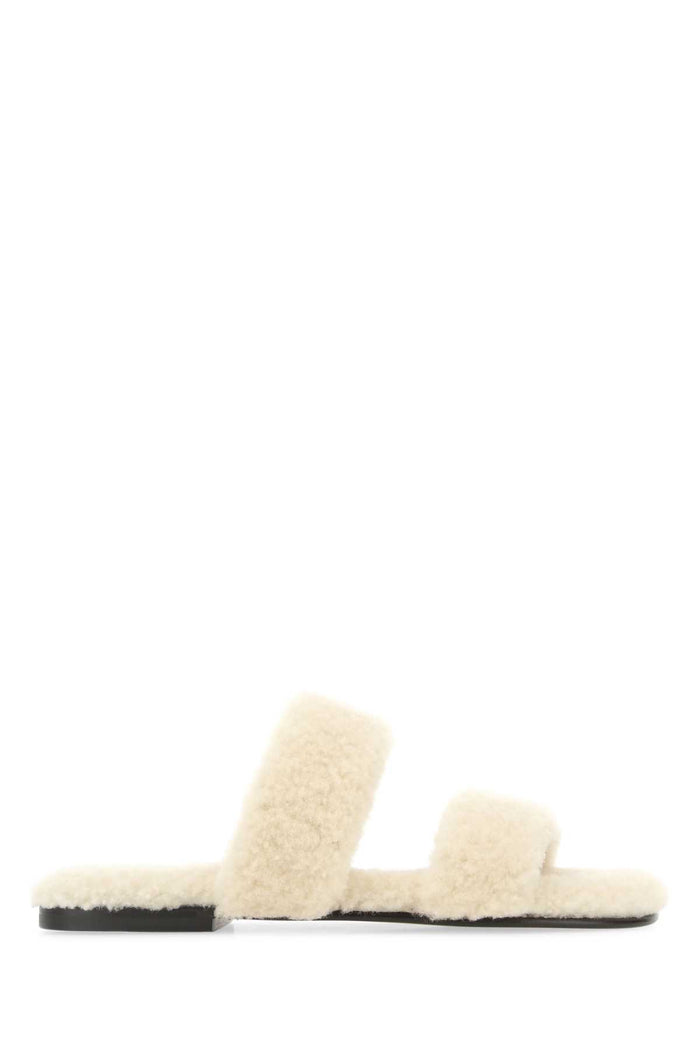 Ivory Shearling Bleach Slippers 2634
