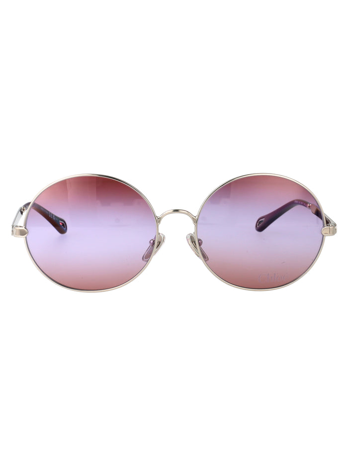 Ch0281s Silver-silver-red Metal Sunglasses