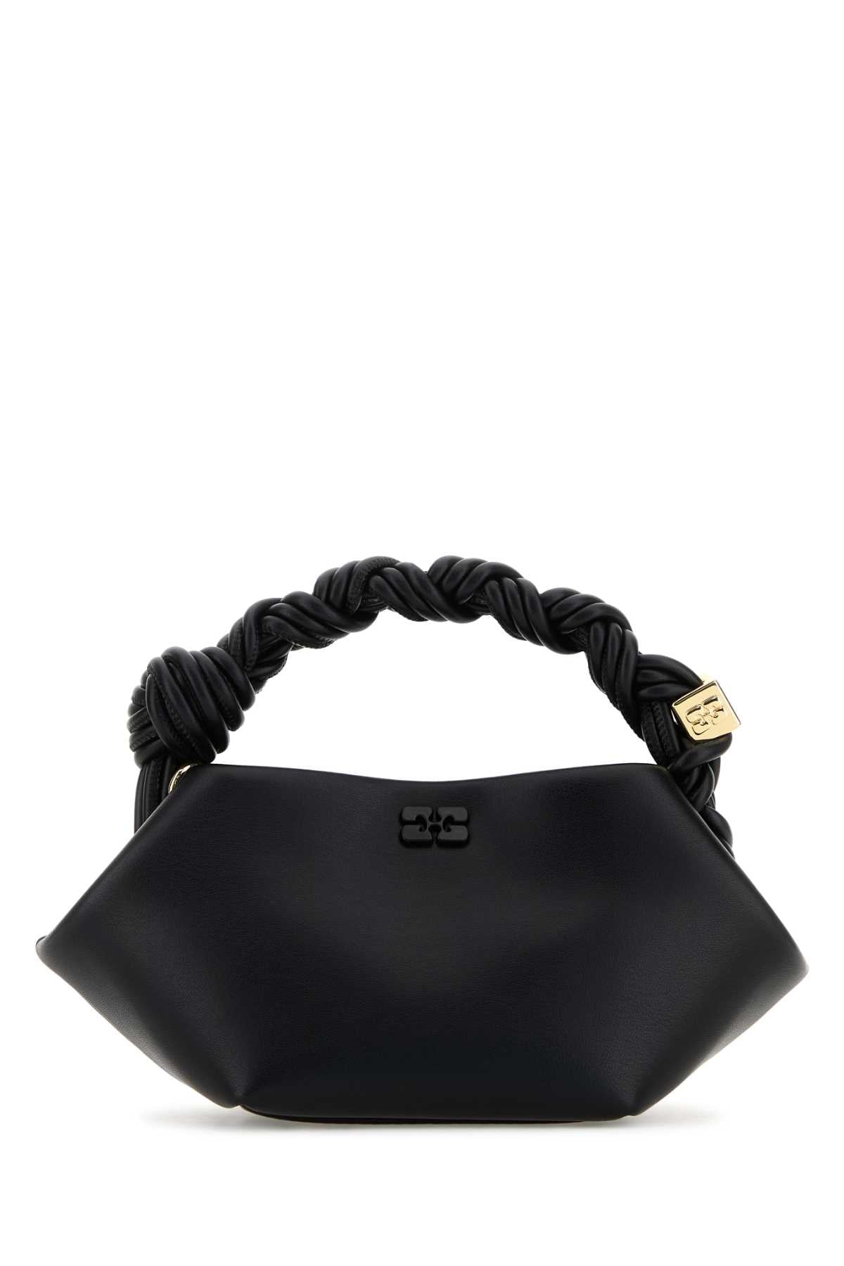 Black Recycled Leather Pu Polyester Borse A Mano