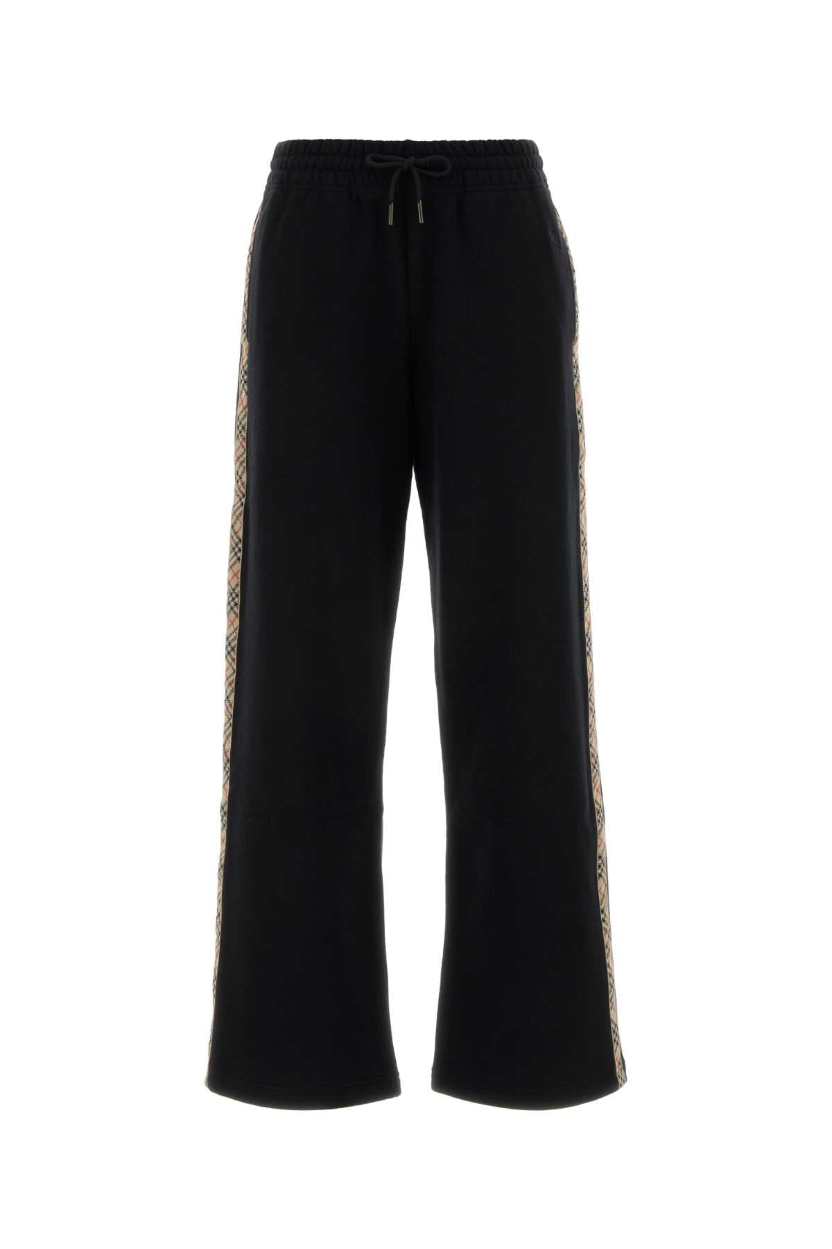 Black Cotton Pantaloni