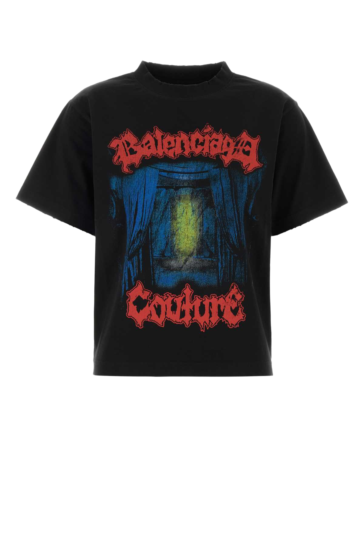 Black Cotton T-Shirt T R Elastan