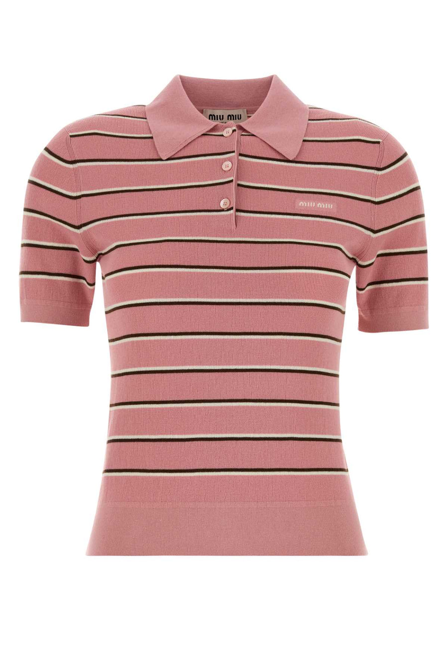 Miu Miu 95% Cotton polo shirt in pink