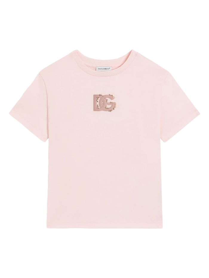 T-Shirt With Logo Pink T-shirts