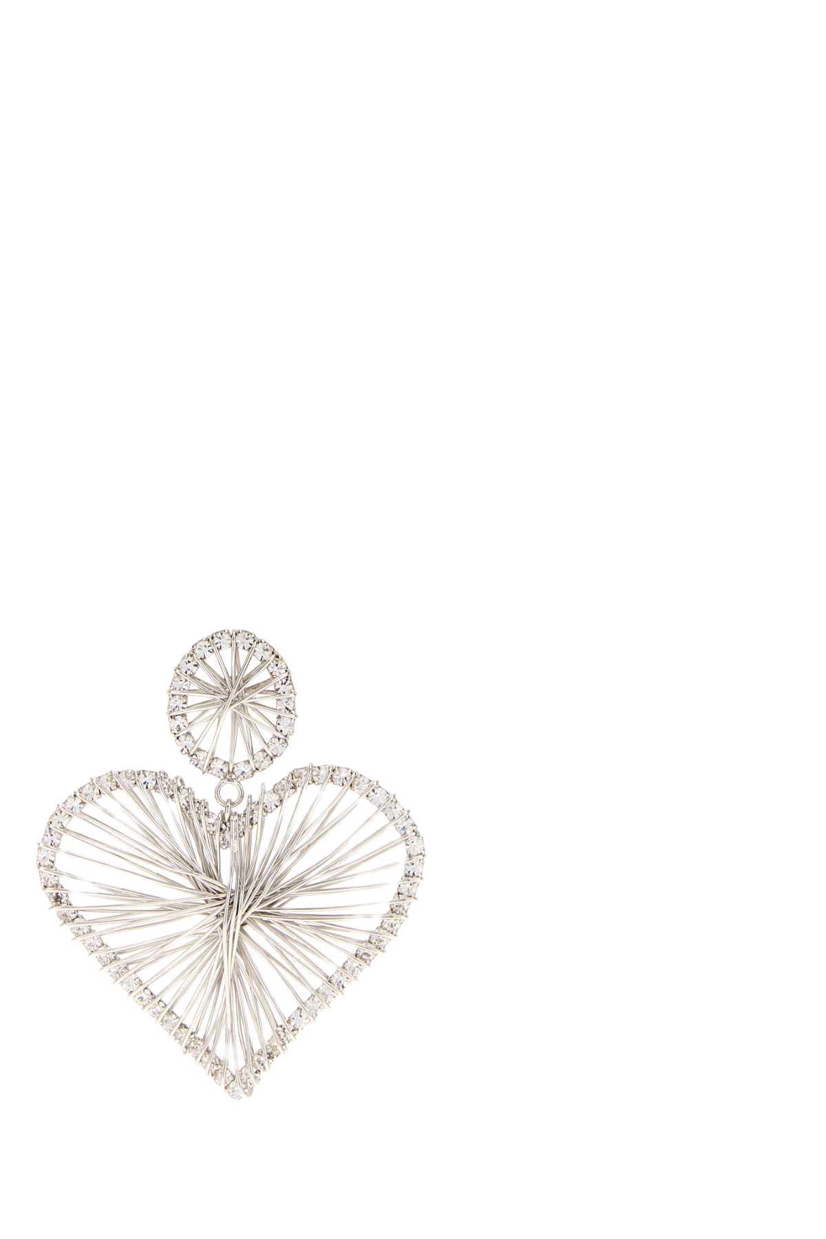 Silver Metal Earrings Transparentsilver Orecchini